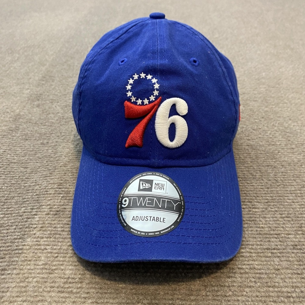 Philadelphia 76ers Hat Cap Strap Back Mens One Size Blue NBA Basketball New Era